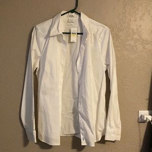 Long sleeve white blouse size large